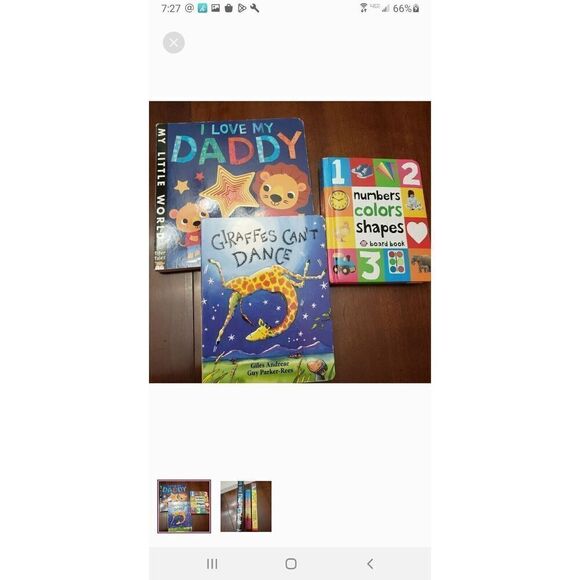 Set Of Toddler Board Books DADDY/GIRAFFES/NUMBERS/COLORS/SHAPES - Picture 2 of 4